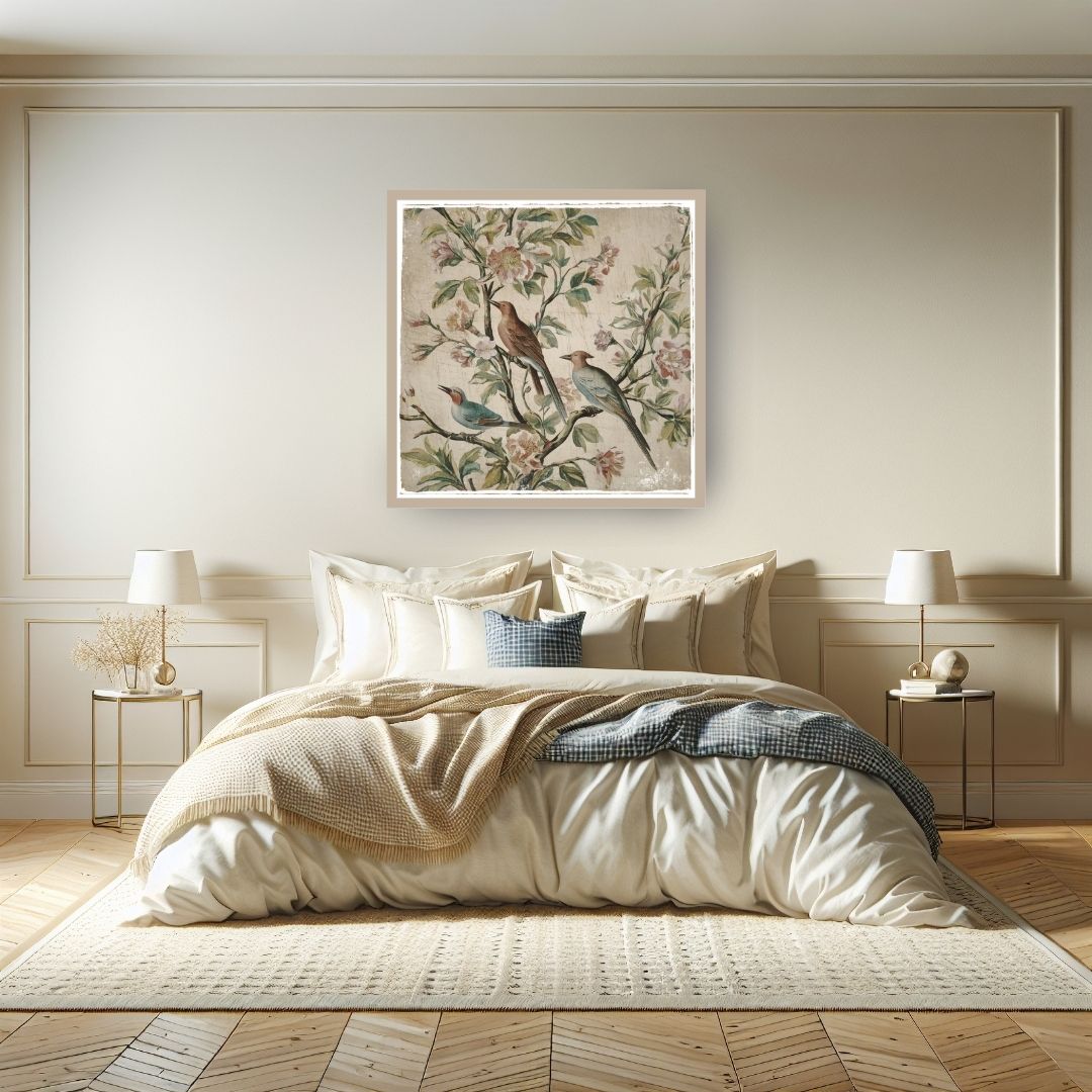 A vintage-style botanical design, wall art canvas by wall and more