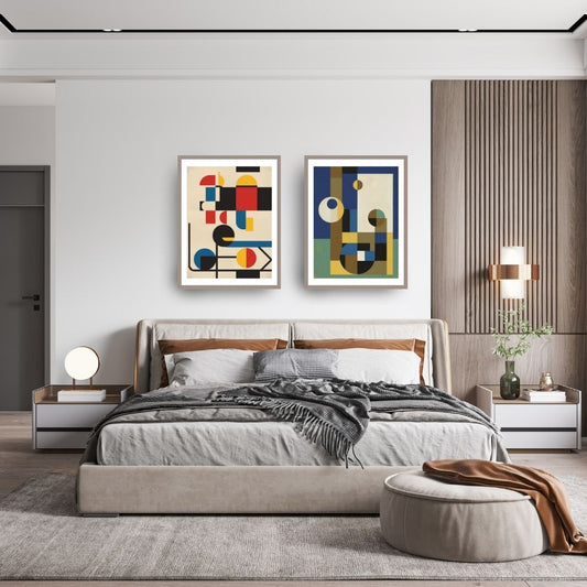 Harmony in Contrast, Bauhaus style. wall art frame by wall and more