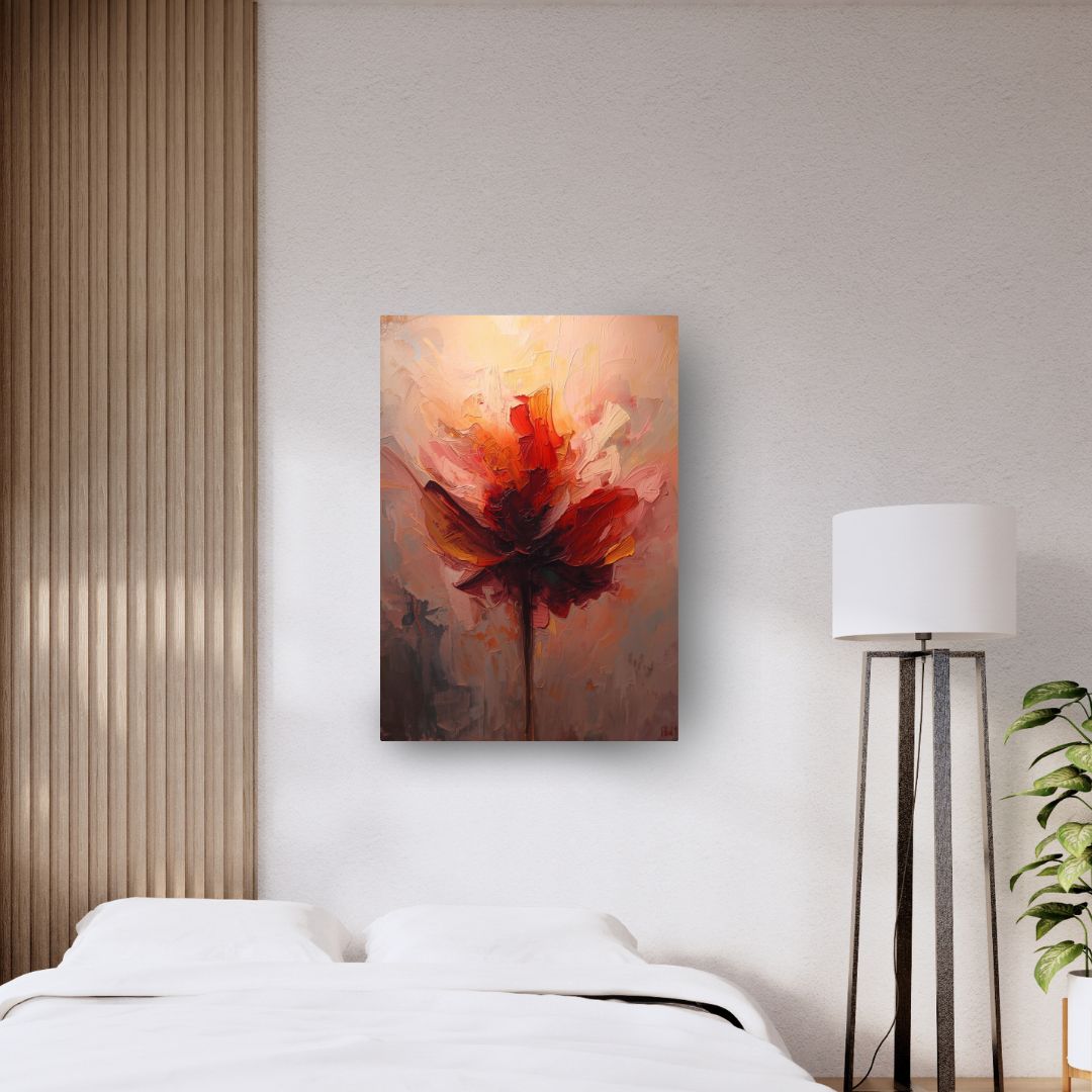 Essence of a Flower — An abstract expressionist floral design. Wall art canvas