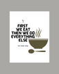 Food First, Always!,white, wall art frame 