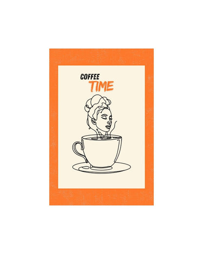 Coffee Time modern illustration. Wall art frame by wall and more
