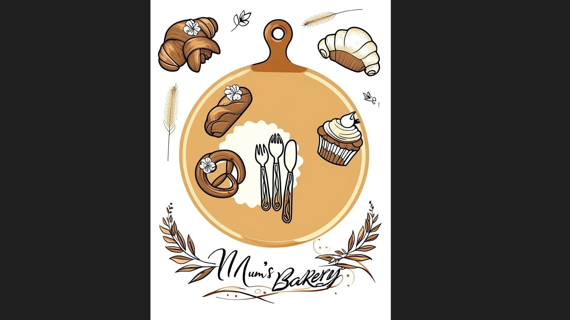 Mum's bakery design, wall art frame by wall and more