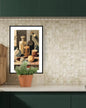 Reminiscent of early 20th-century cubism style. Wall art frame by wall and more