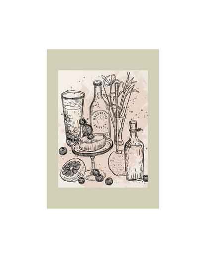 Joy of simple pleasures, a sketch-like quality. Wall art frame by wall and more