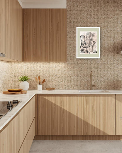 Joy of simple pleasures, a sketch-like quality. Wall art frame by wall and more