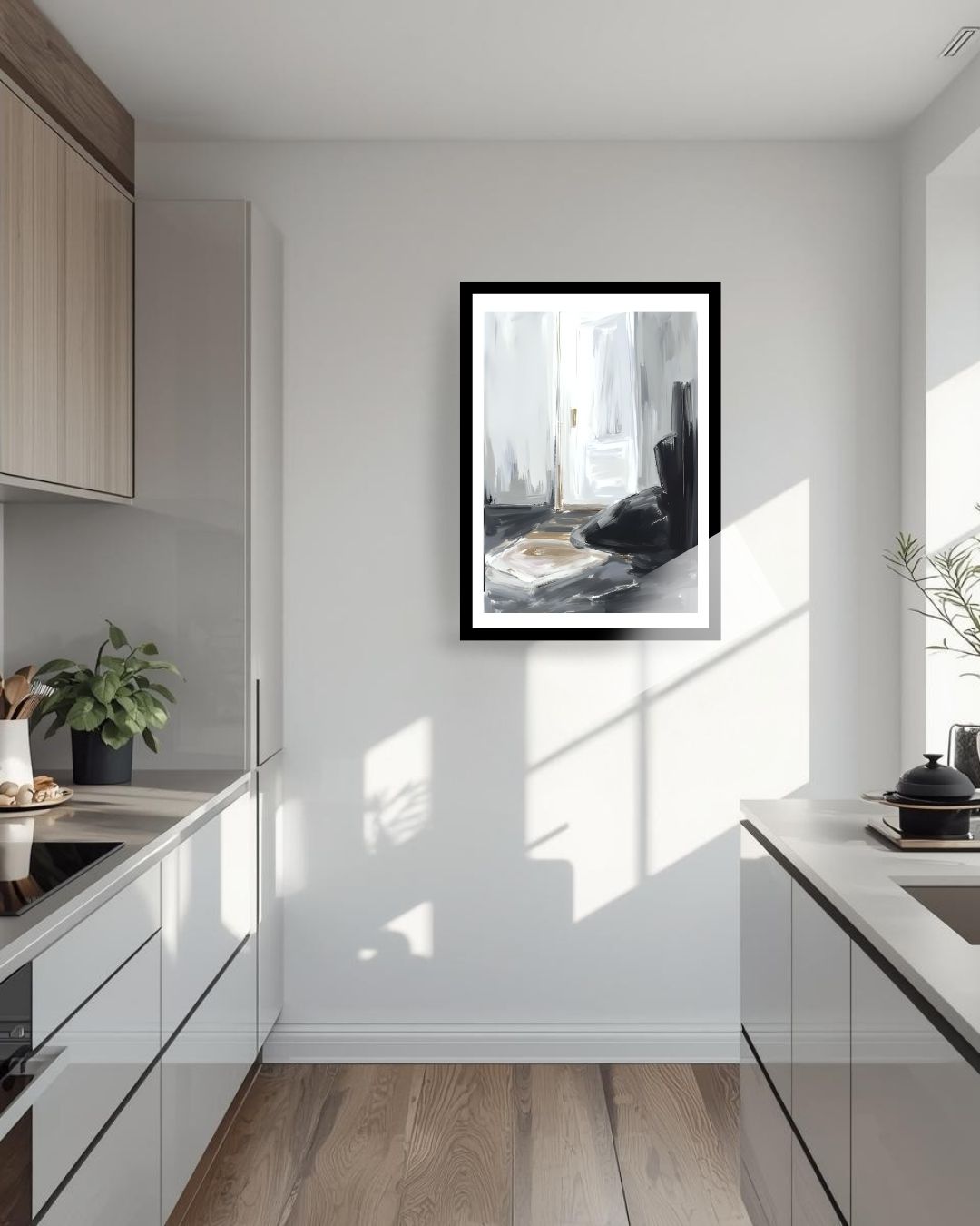 The Unspoken Room, a modern expressive mood. Wall art frame by wall and more