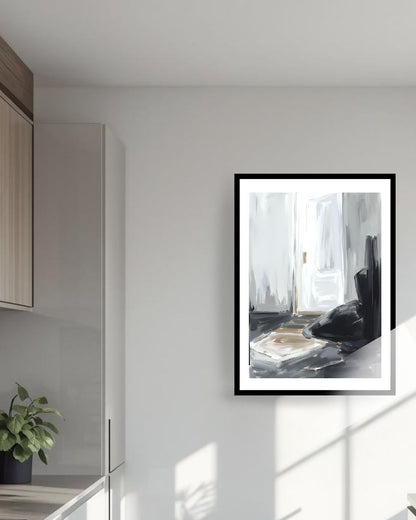 The Unspoken Room, a modern expressive mood. Wall art frame by wall and more