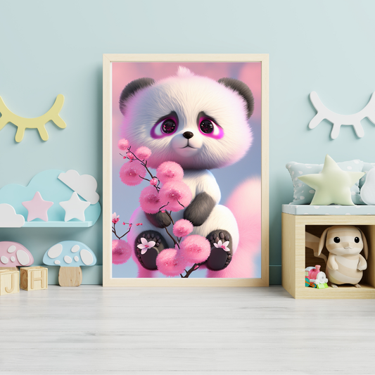 A Panda's Delicate Charm, wall art frame by wall and more
