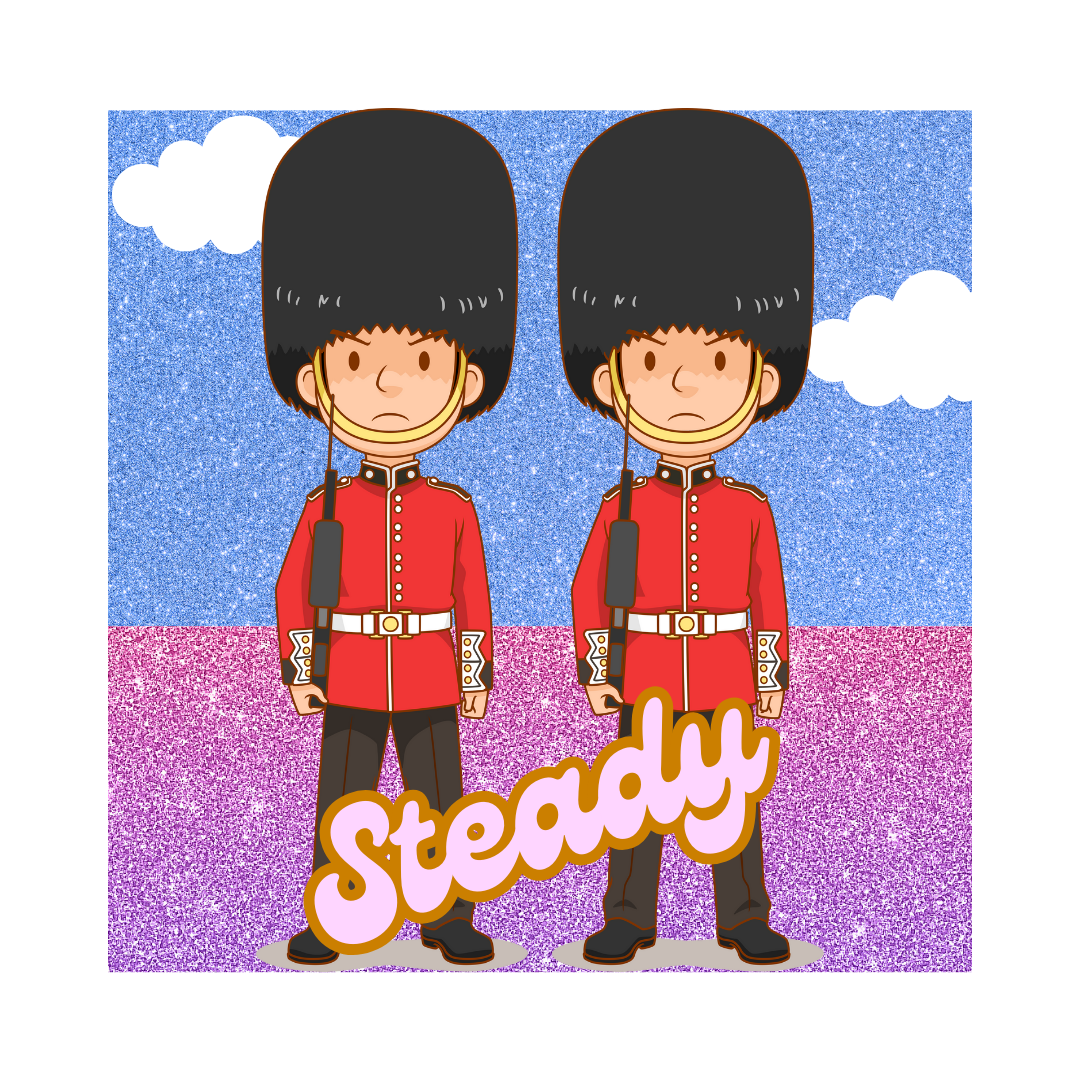 British guards standing side by side, wall art frame