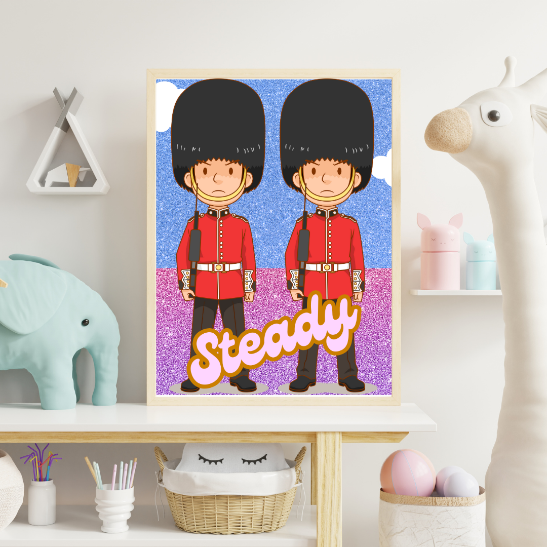 British guards standing side by side, wall art frame by wall and more