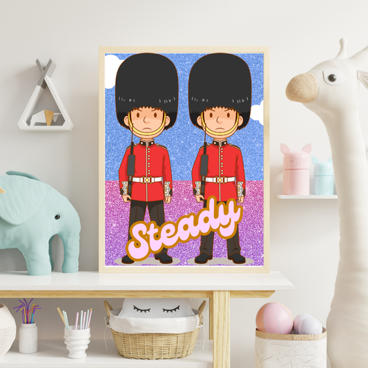 British guards standing side by side, wall art frame by wall and more