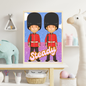 British guards standing side by side, wall art frame by wall and more