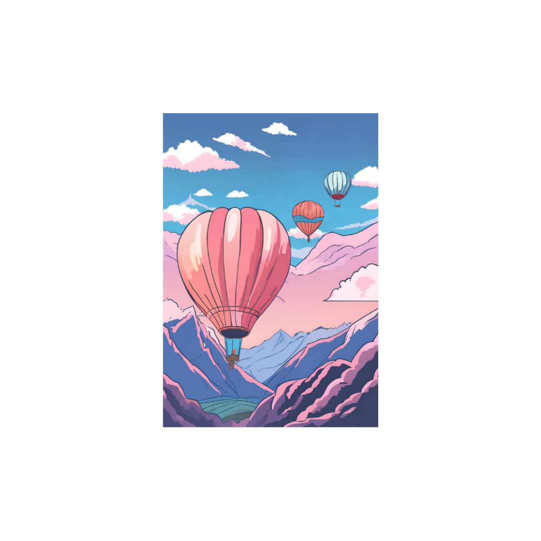 Hot air balloons dream, wall art frame