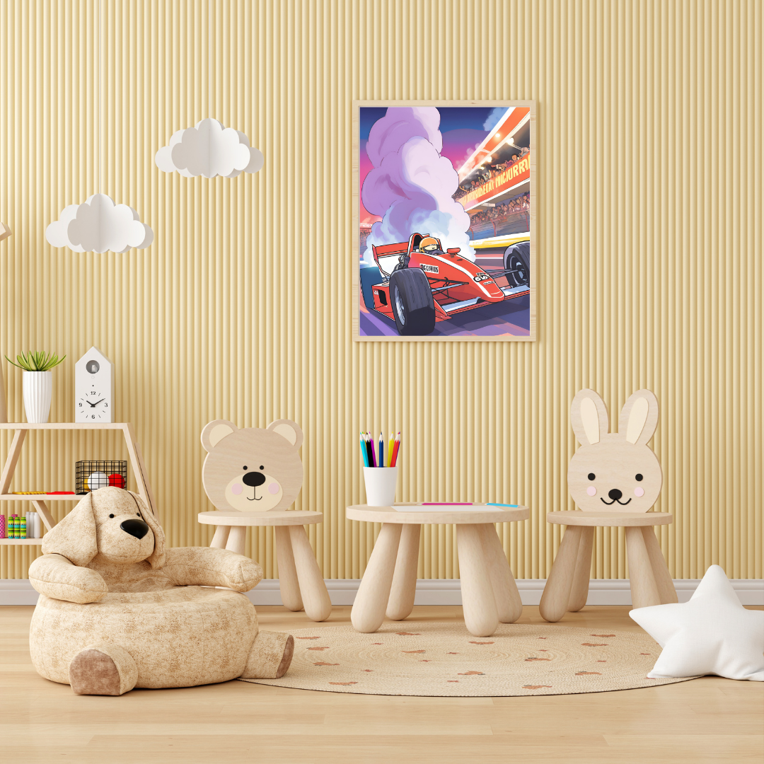 Little Racer's Dream, wall art frame  by wall and  more