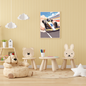 Little Racer's Dream, wall art frame,yellow