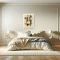 Bauhaus-inspired geometry, expressive sketch like quality. wall art frame by wall and more